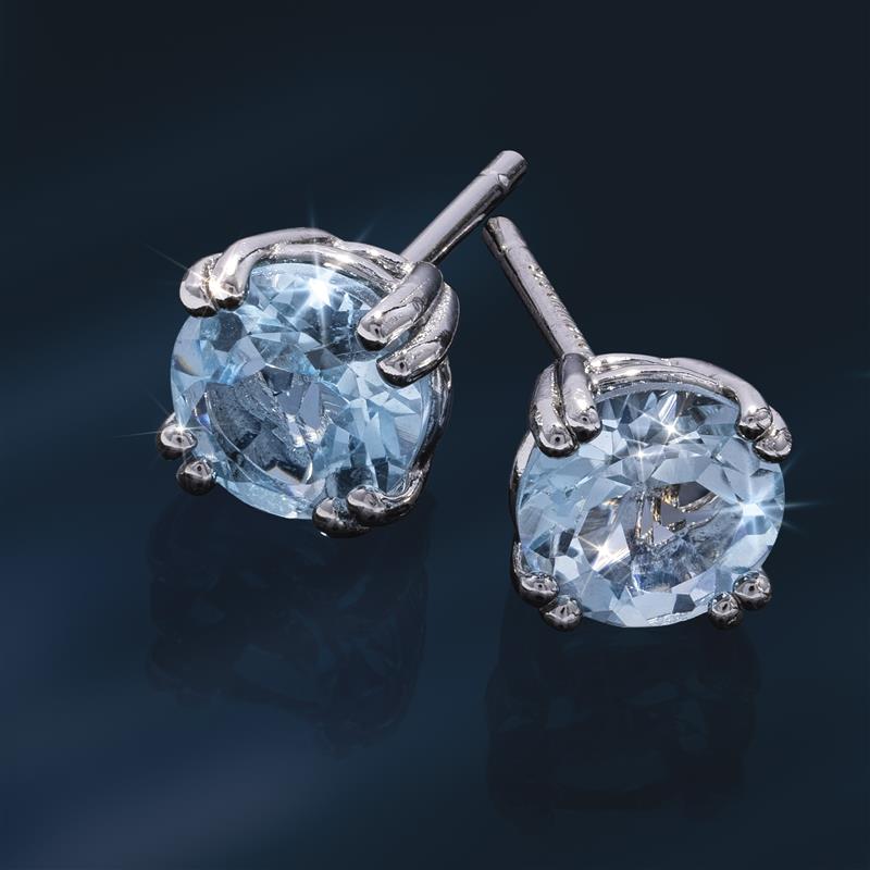 Celeste Sky Blue Topaz Ring & Earrings